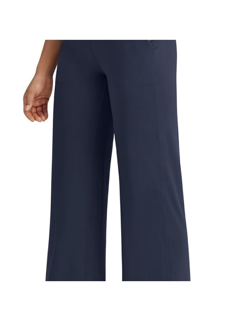 G4Free BareFeel High Stretch Yoga Gym Pilates Pants Women Wide Leg M Navy Blue